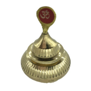 MAYAPURI Handmade Brass Vermilion Box/Pital Sindoor Dibbi or Kumkum Dani/Golden Sindur Box with Stick (Size: 7 Centimeter)